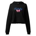 Kentucky Bow Crop Hoodie | Pink Bow + Blue Script | Fleece