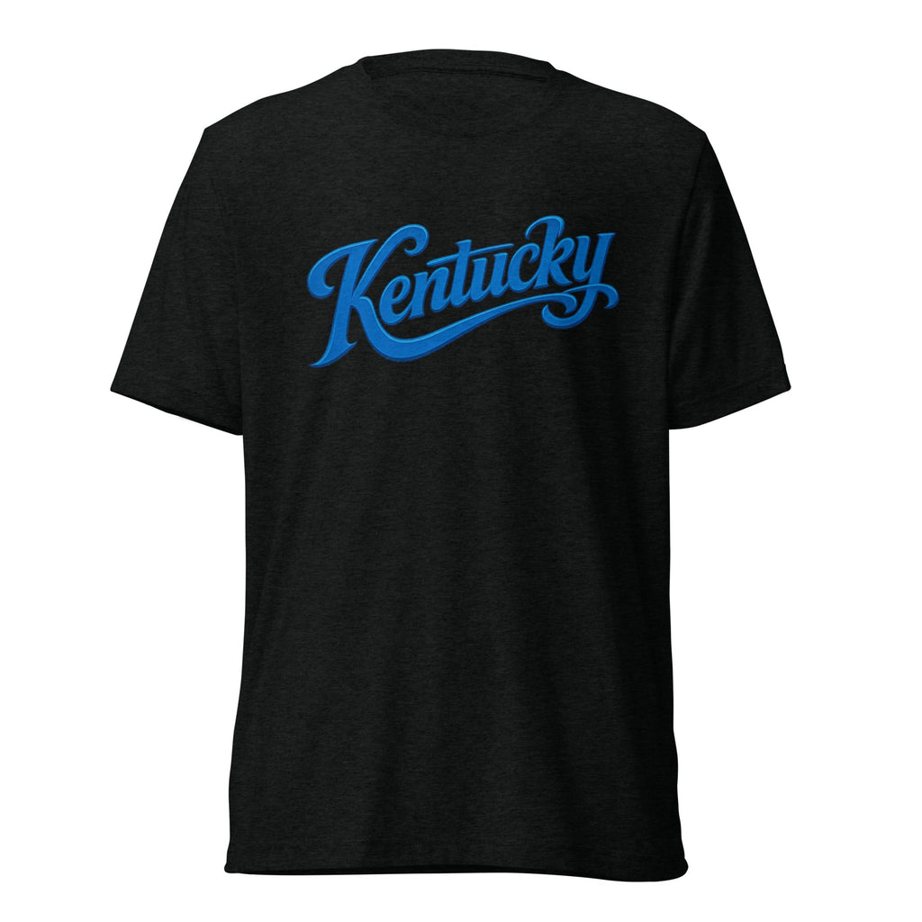 Kentucky Script T-Shirt | Blue Text Design | Elite Tri-Blend
