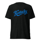 Kentucky Script T-Shirt | Blue Text Design | Elite Tri-Blend