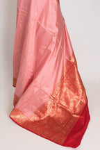 Kripa : Certified Katan Silk Banarasi Saree in Pink and Red