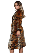 Women's Leopard Plush Robe