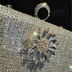 MAC056 Tassel Evening Clutch Bag Luxury Rhinestones Party Prom Purse Handbag With Detachable Chain