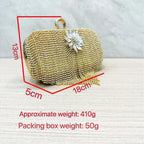 MAC056 Tassel Evening Clutch Bag Luxury Rhinestones Party Prom Purse Handbag With Detachable Chain