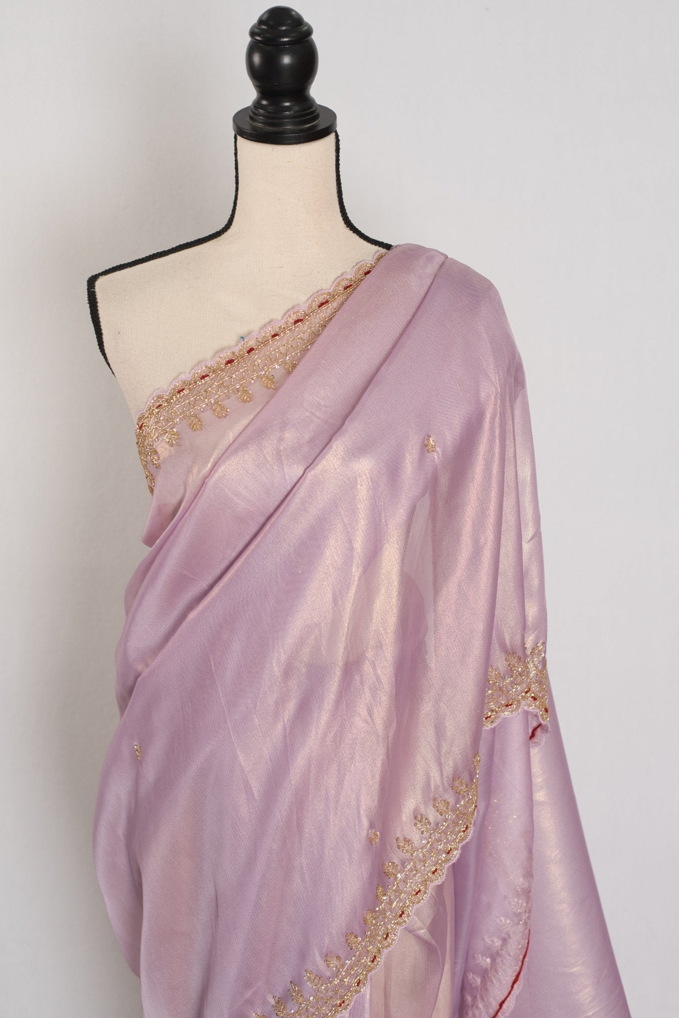 Mahi: Lavender Tissue Designer Saree | Bollywood Style Indian Partywear Saree
