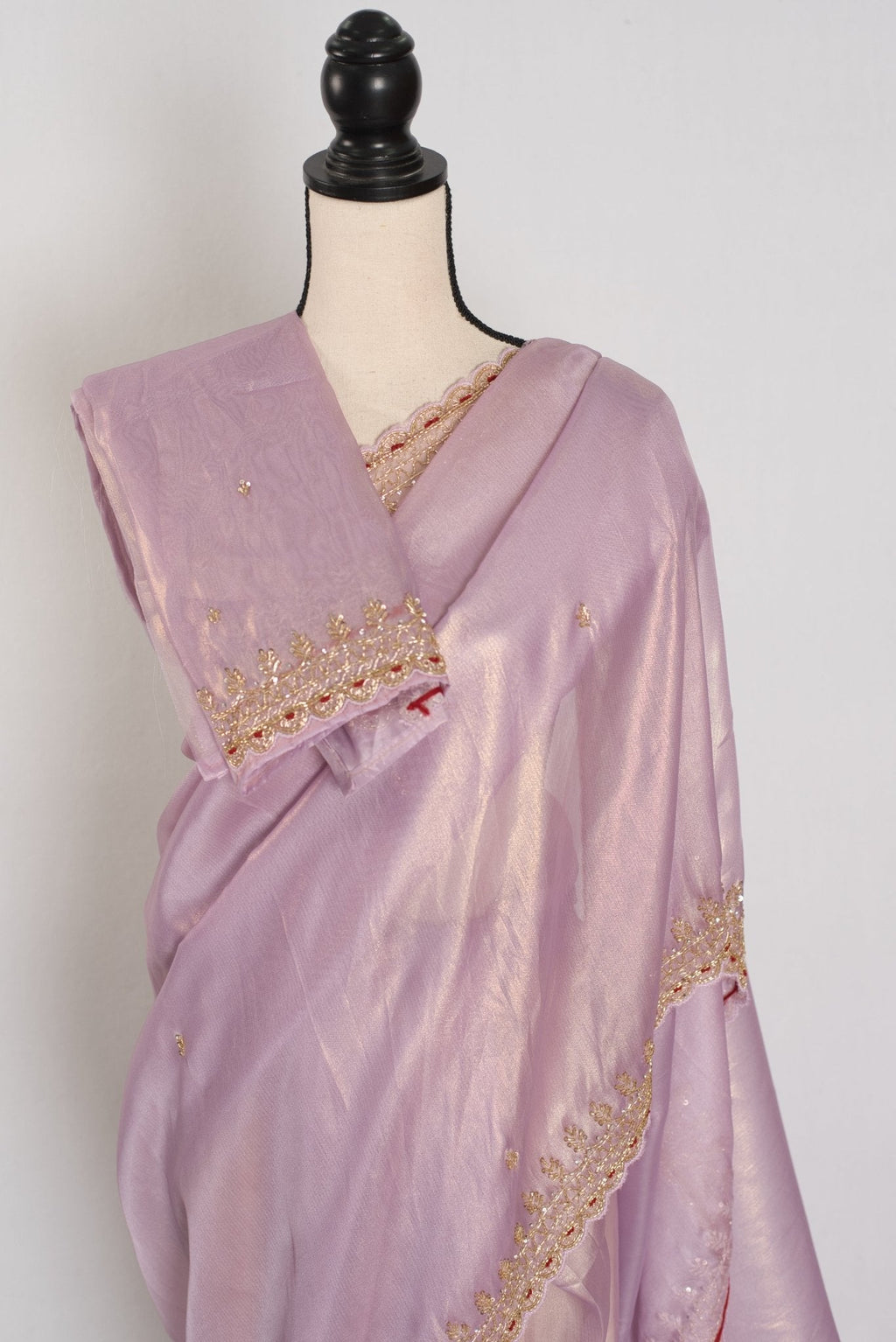 Mahi: Lavender Tissue Designer Saree | Bollywood Style Indian Partywear Saree