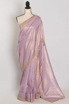 Mahi: Lavender Tissue Designer Saree | Bollywood Style Indian Partywear Saree