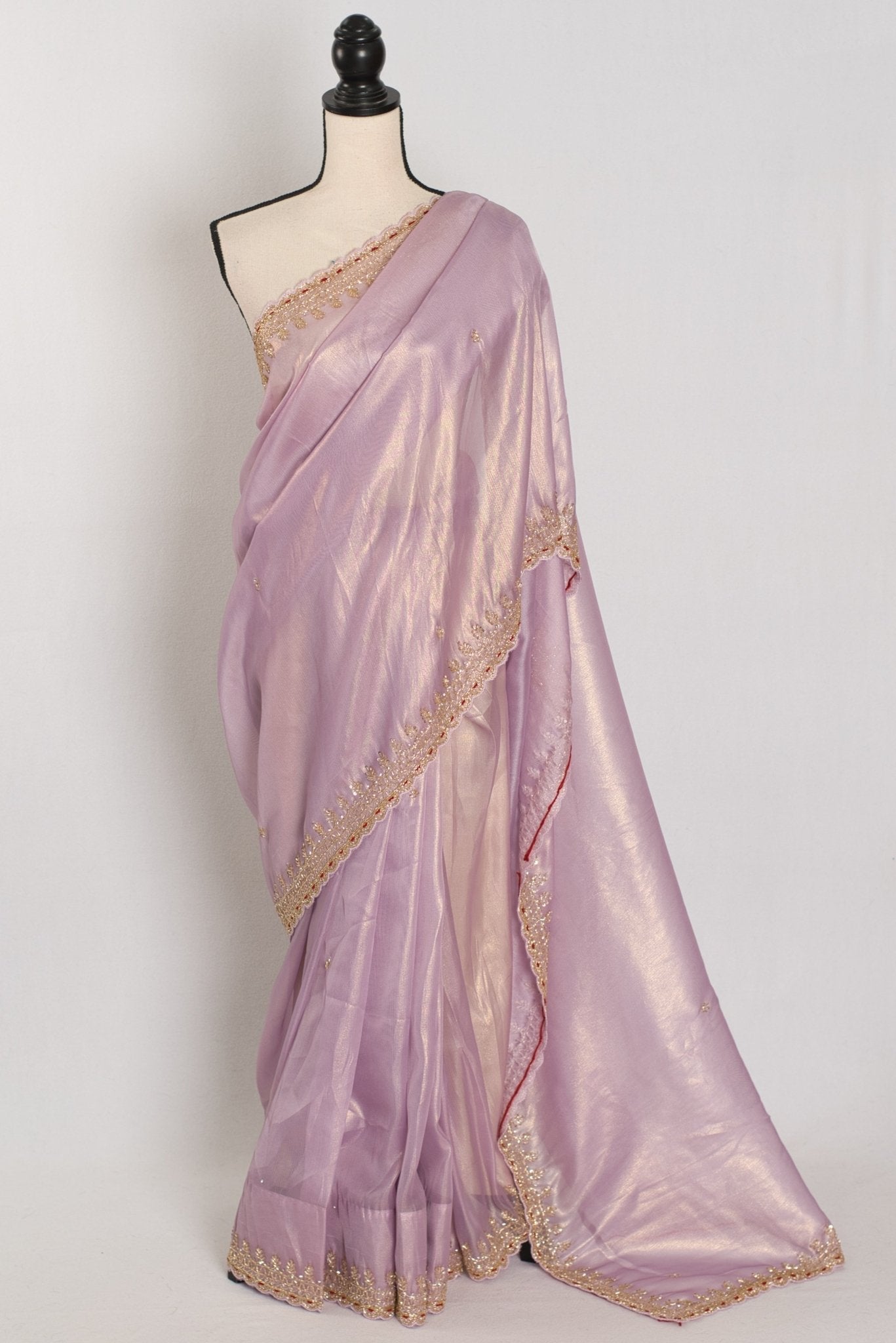 Mahi: Lavender Tissue Designer Saree | Bollywood Style Indian Partywear Saree
