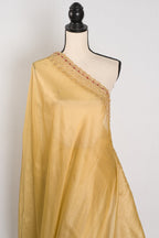 Nagma | Soft Tissue Gold Designer Saree with Hand Embroidery Border