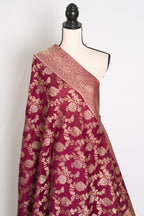 Nidhi : Sona Rupa Zari Semi Georgette Banarasi Saree | Size 40 Stitched Blouse