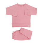 Pink Peony Crew Neck Jogger Set