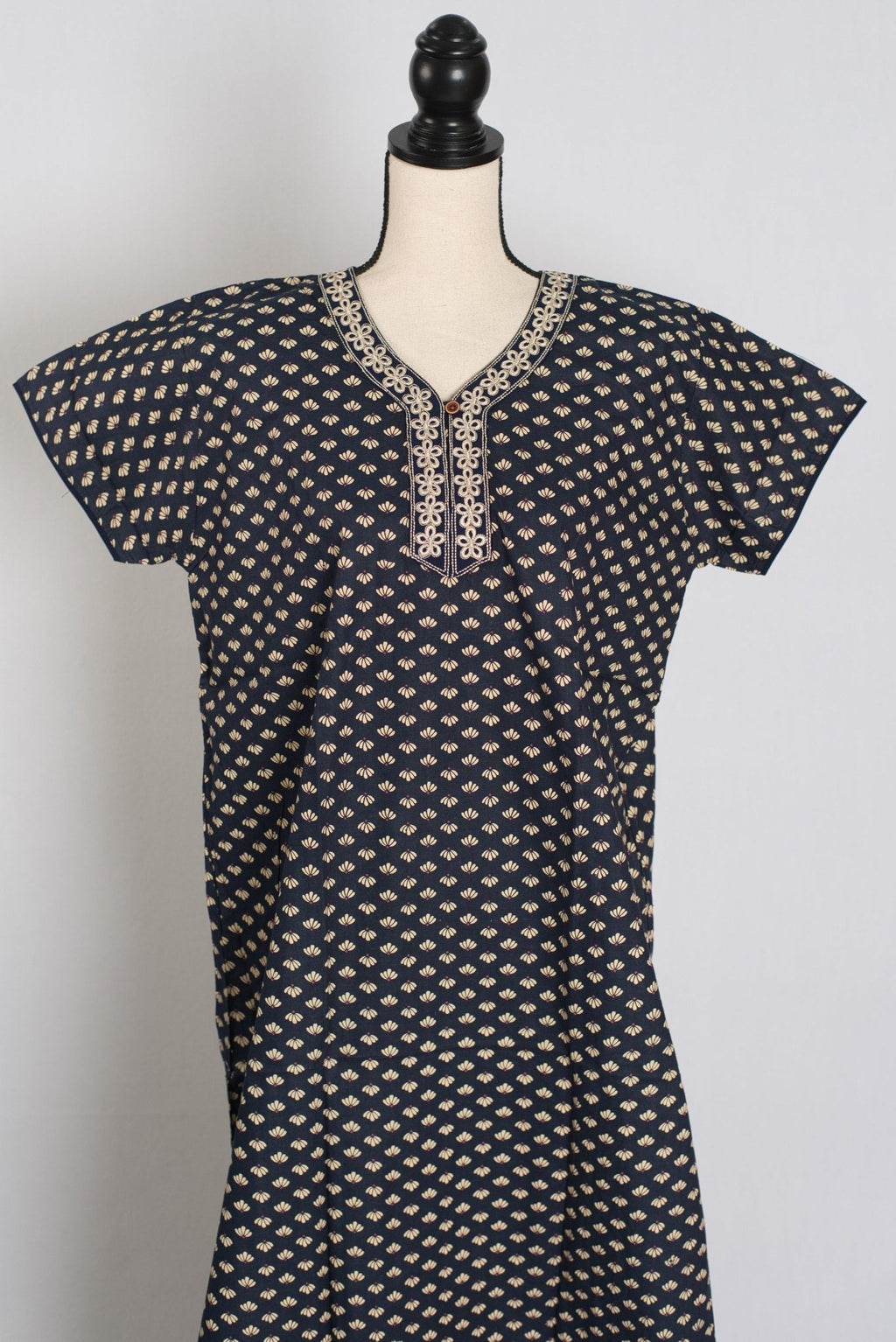 Printed Black Pure Cotton Nightwear in Regular Size — Style B (Oct)