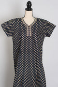 Printed Black Pure Cotton Nightwear in Regular Size — Style B (Oct)