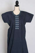 Printed Dark Blue Pure Cotton Nightwear in Regular Size