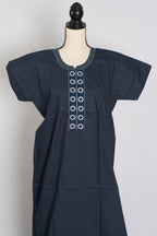 Printed Dark Blue Pure Cotton Nightwear in Regular Size