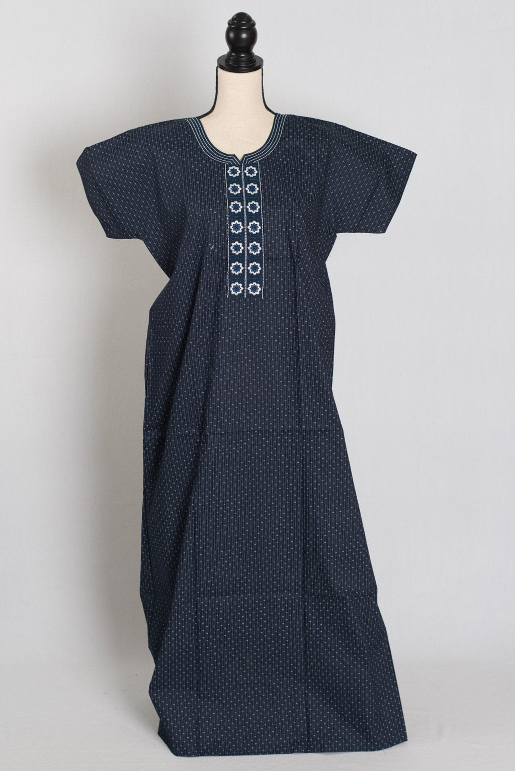 Printed Dark Blue Pure Cotton Nightwear in Regular Size