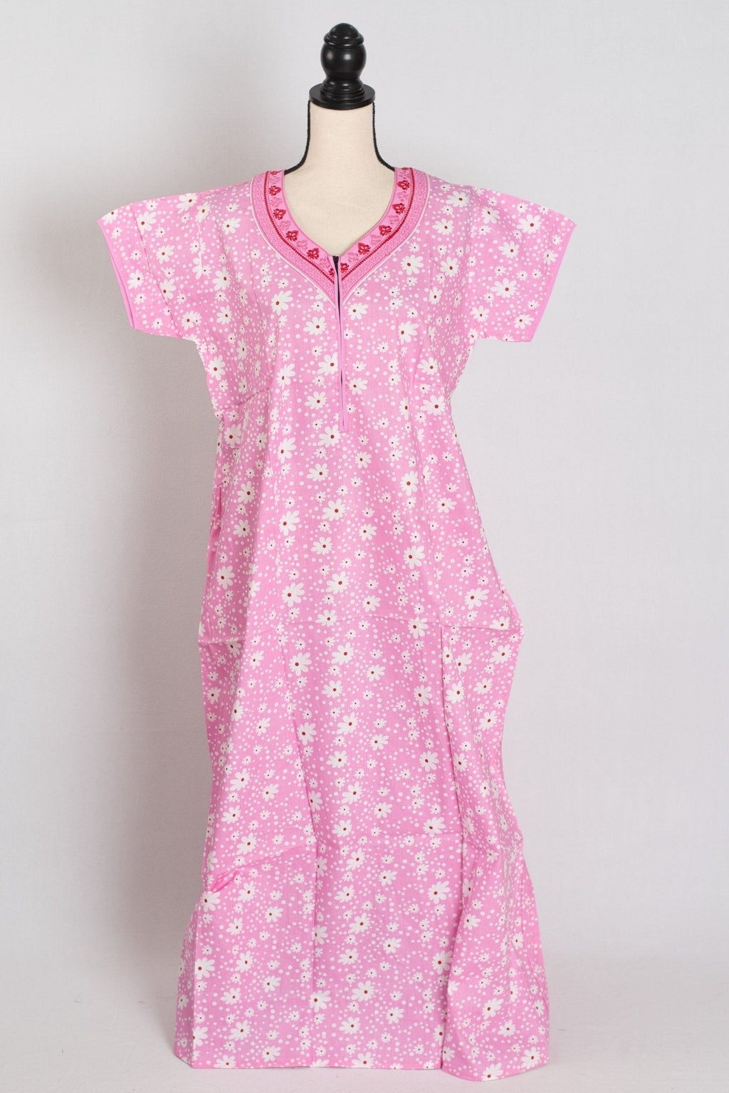 Printed Pink Pure Cotton Nightwear in Regular Size — Style C (Oct)