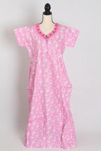 Printed Pink Pure Cotton Nightwear in Regular Size — Style C (Oct)