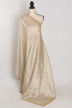 Rebecca : Tissue Designer Saree in Silver with Cut Dana Embroidery | Partywear