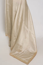 Rebecca : Tissue Designer Saree in Silver with Cut Dana Embroidery | Partywear