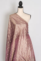 Shobha: Mauve Soft Tissue Saree with Hand Zardosi Embroidery | Partywear