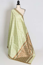 Snigdha : Certified Silk Banarasi Saree with Resham Work in Sea Green