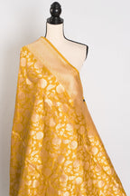 Sona: Silk Mark Certified Golden Yellow and Gold Bridal Banarasi Silk Saree