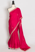 Sunaina: Dark Pink Designer Saree with Zardosi & Stone Work | Partywear