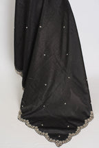 Sunayna | Black Crush Tissue Designer Partywear Saree - Bollywood Fashion