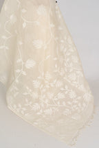 Vibha: Fine Quality White-on-White Hand-Woven Bengal Cotton Jamdani Saree