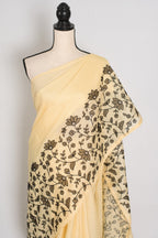 Ritaja | Yellow & Black Semi Kota Silk Saree | Budget Saree