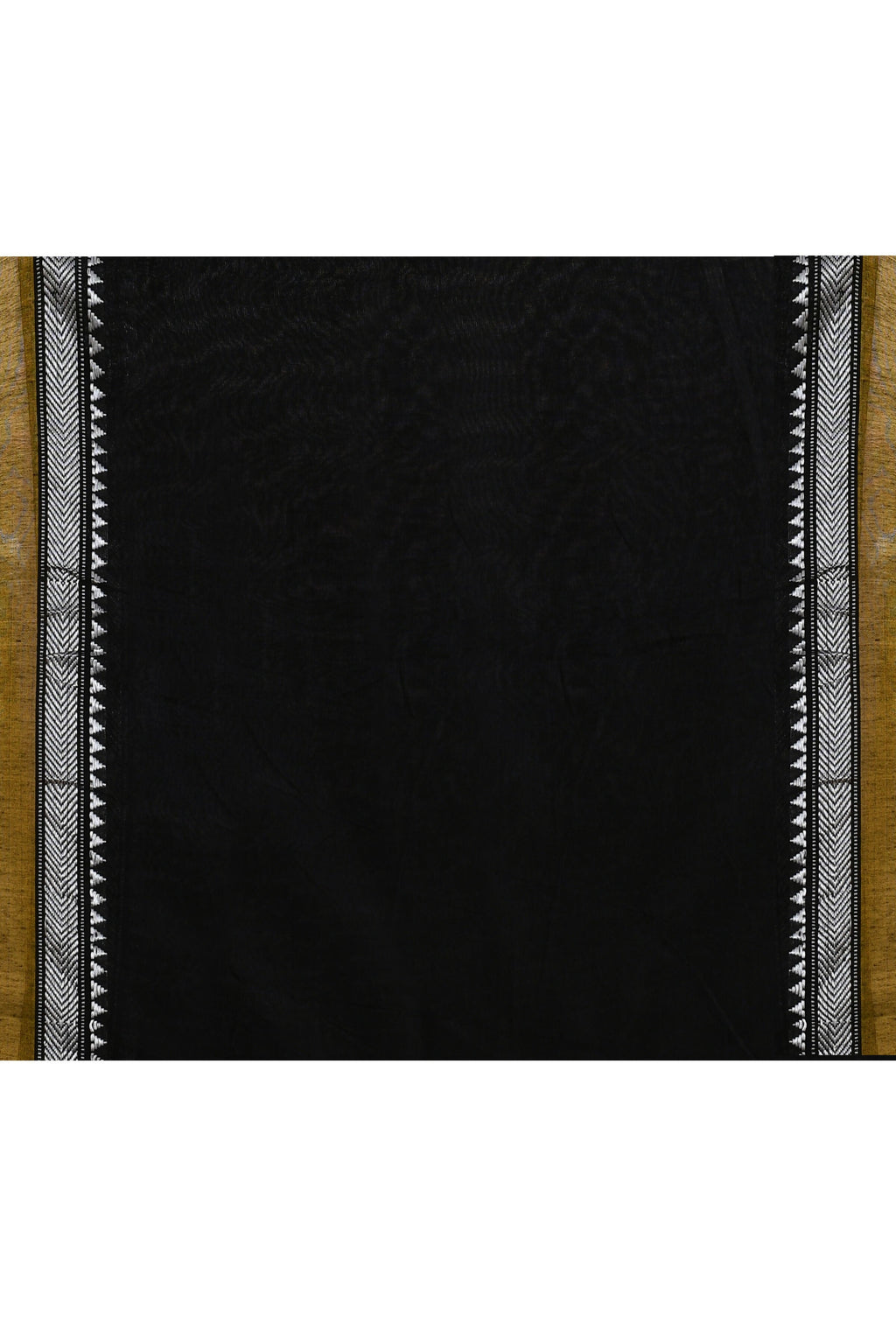 Piyari Fashion Women's Black Embellished Cotton Blend Jamdani Saree