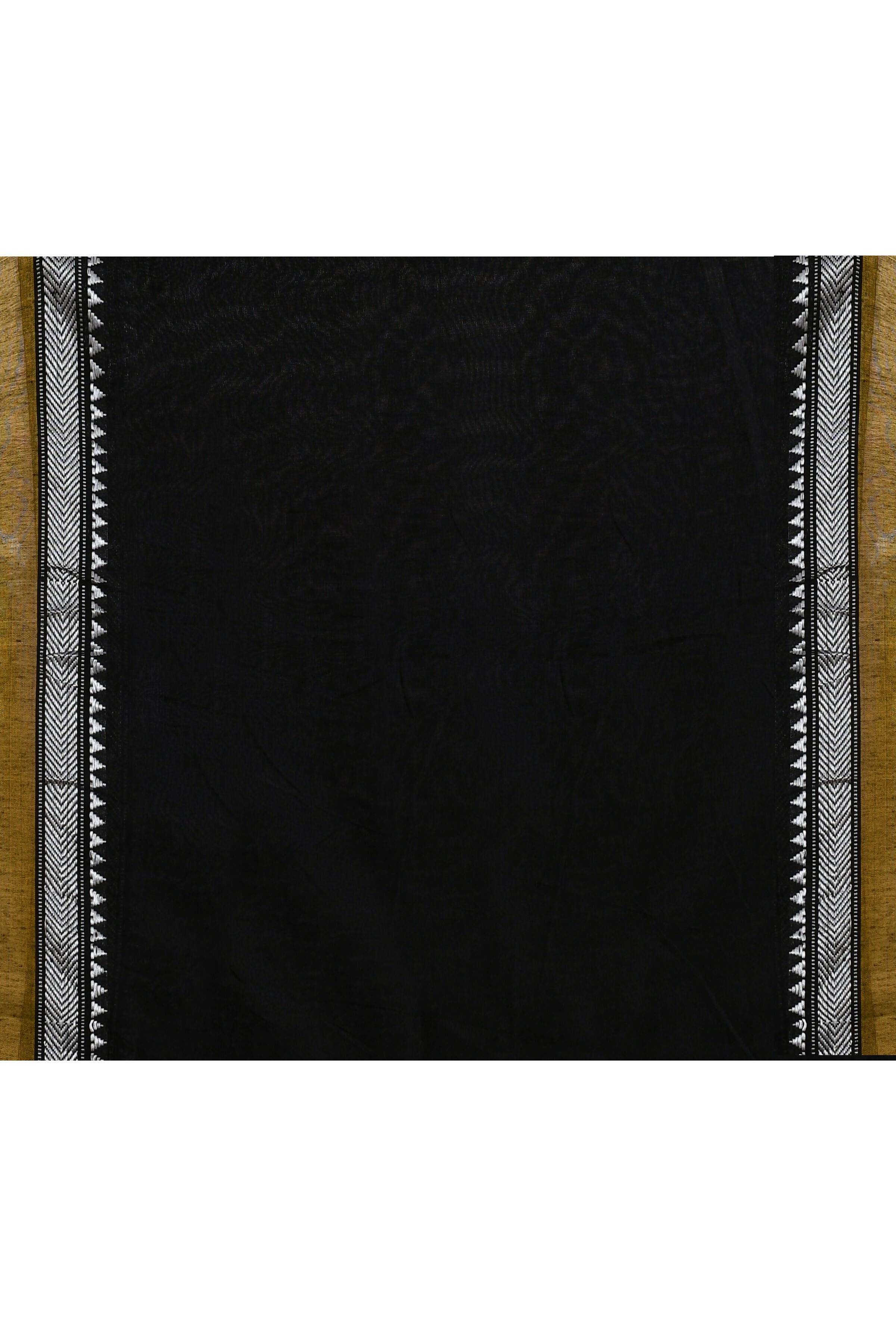 Piyari Fashion Women's Black Embellished Cotton Blend Jamdani Saree